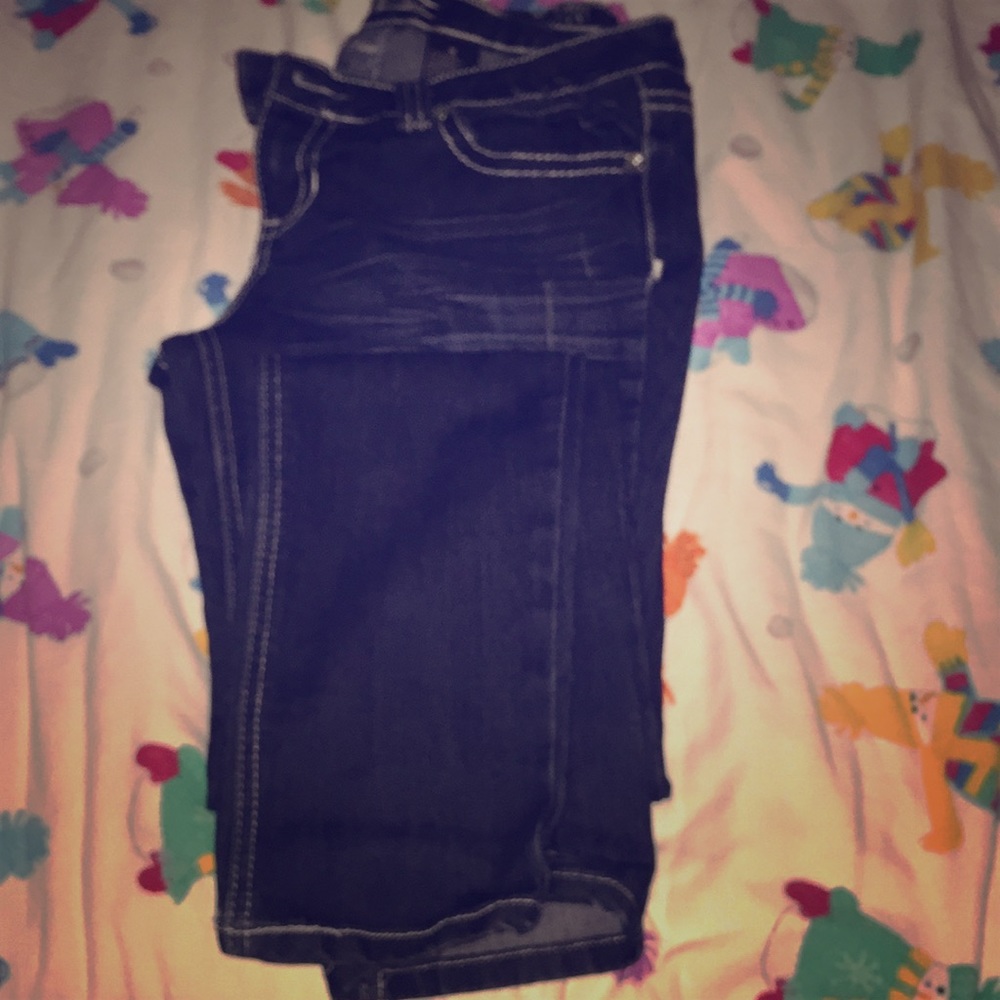 Blue Jeans sparkling crystal gems size 9